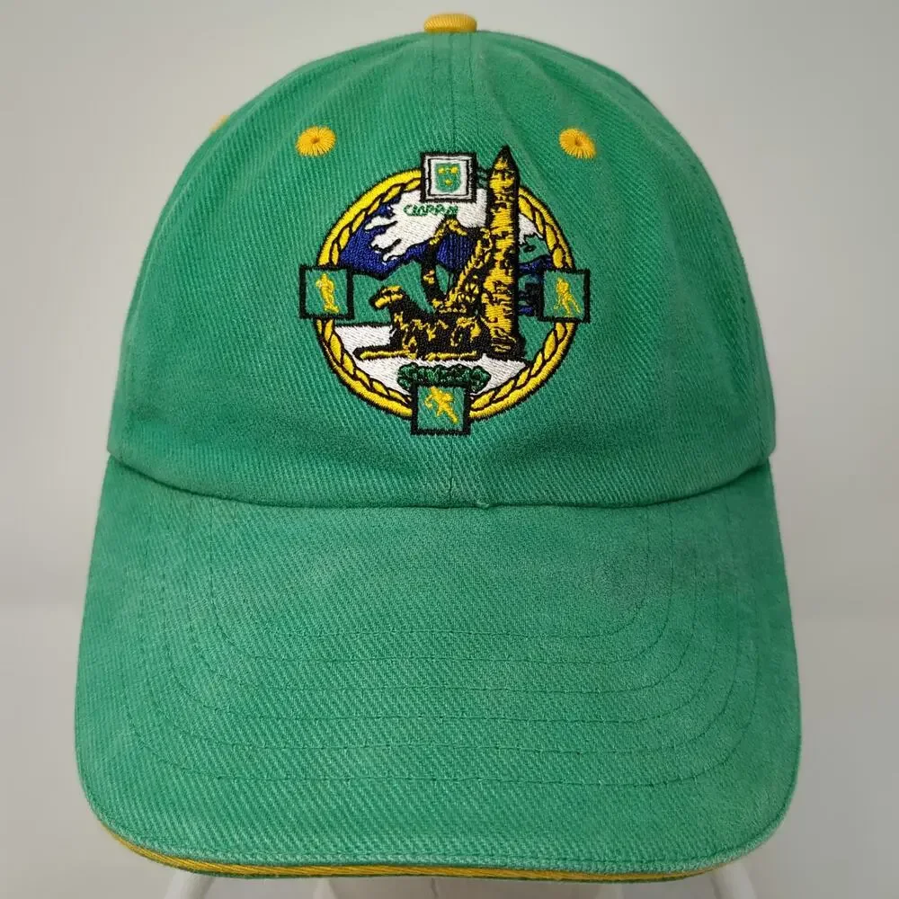 Baseball Cap Green One Size Kerry Ireland GAA Crest Embroidered Hat Slideback